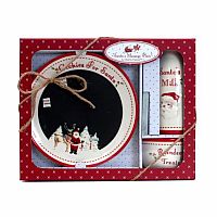 3 Piece Jolly Santa Message Plate