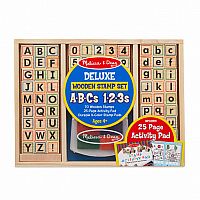 Deluxe Wooden Stamp Set - ABCs 123s