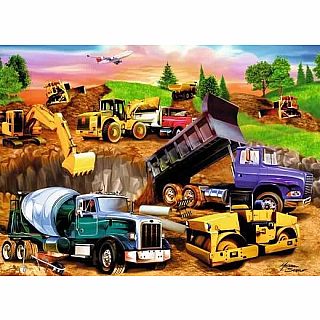 Construction Crowd - 60 Pieces Puzzle