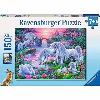 Jigsaw Puzzle Unicorns in the Sunset Glow - 150 Pieces Puzzle