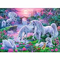 Jigsaw Puzzle Unicorns in the Sunset Glow - 150 Pieces Puzzle