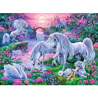 Jigsaw Puzzle Unicorns in the Sunset Glow - 150 Pieces Puzzle