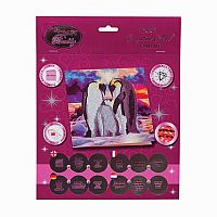 Crystal Art Card Kit: Penguin Family