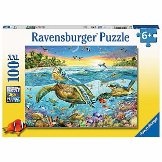 Swim with Sea Turtles -100 Piece Puzzle