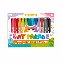 Cat Parade Watercolor Gel Crayons Set of 12