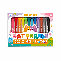 Cat Parade Watercolor Gel Crayons Set of 12 