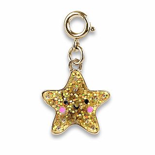 Star Fish Gold Glitter Charm