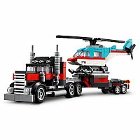 Flatbed Truck with Helicopter V39