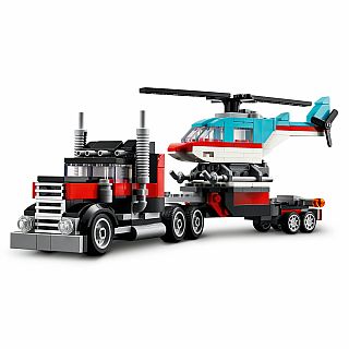 Flatbed Truck with Helicopter V39