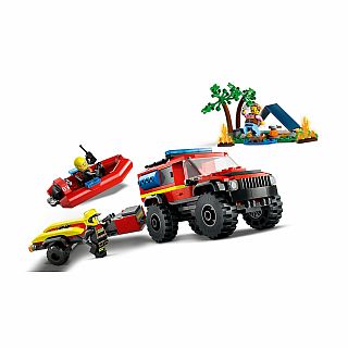 4x4 Fire Truck with Rescue Boat V39