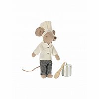 Chef Mouse With Soup Pot & Spoon 