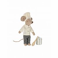 Chef Mouse With Soup Pot & Spoon