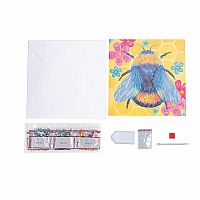 Crystal Art Card Kit: Floral Bumble Bee