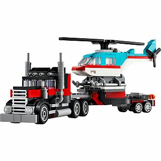 Flatbed Truck with Helicopter V39