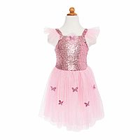 Pink Sequins Butterfly Dress & Wings