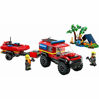 4x4 Fire Truck with Rescue Boat V39