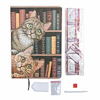 Crystal Art Notebook Kit: Cats in the Library
