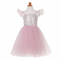 Silver Sequins Princess Dress Size 3-4