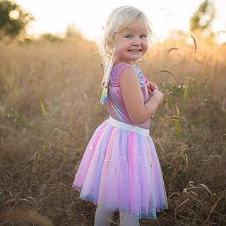 Rainbow Sequin Skirt, Wings, & Wand