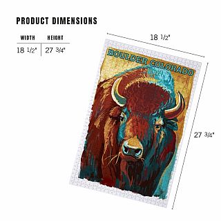 Boulder, Colorado, Vivid Bison 1000pc Puzzle
