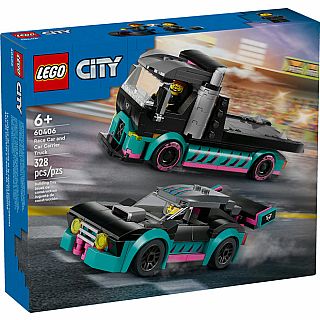 Race Car and Car Carrier Truck V39