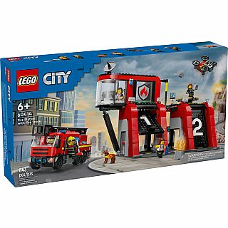 Fire Station with Fire Truck