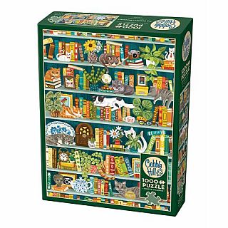 Purrfect Bookshelf 1000 Piece Puzzle 