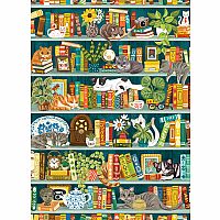 Purrfect Bookshelf 1000 Piece Puzzle 