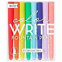 Color Write Fountain Pens - Set of 8