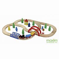 40 Piece Wooden Train Set