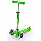Green Mini Deluxe LED Scooter