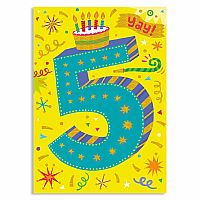 Age 5 Foil Birthday Card