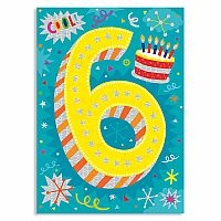 Age 6 Foil Birthday Card
