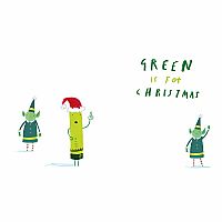 HB Green Is For Christmas Crayons
