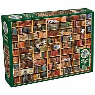 The Cat Library 1000 Piece Puzzle 