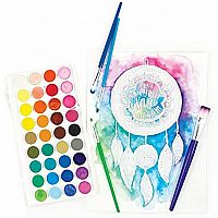 Lil' Pods Watercolor with Brush, Set of 36