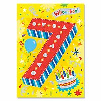 Age 7 Foil Birthday Card