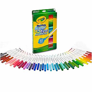 50ct Washable Super Tip Markers