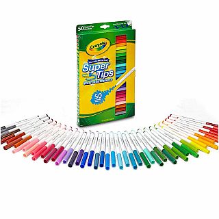 50ct Washable Super Tip Markers