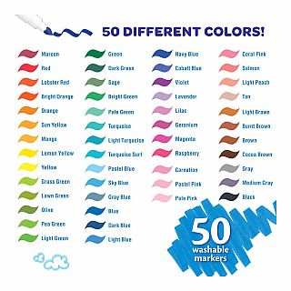 50ct Washable Super Tip Markers