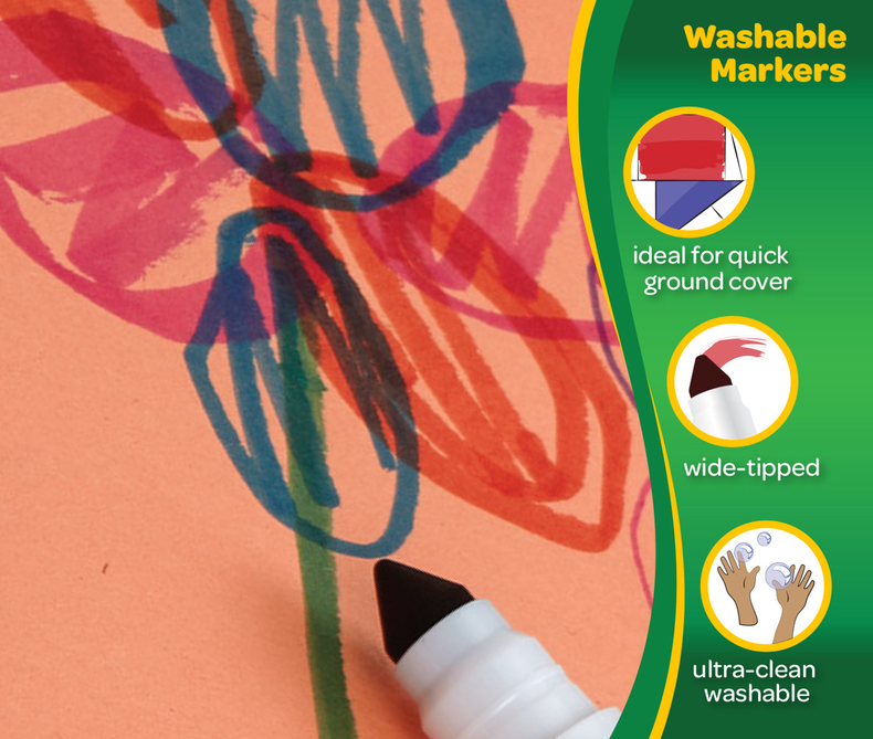 50ct Washable Super Tip Markers - Grandrabbit's Toys in Boulder