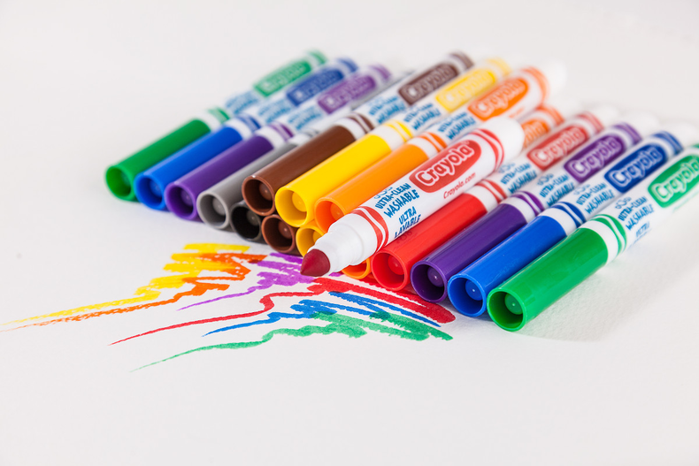 Crayola Set 8 Ultra-Washable Stamper Markers Multicolor