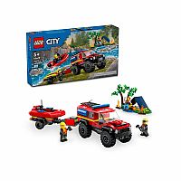 60412 LEGO® 4x4 Fire Truck with Rescue Boat 