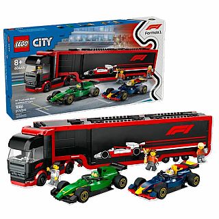 60445 LEGO® F1 Truck with RB20 & AMR24 F1 Cars