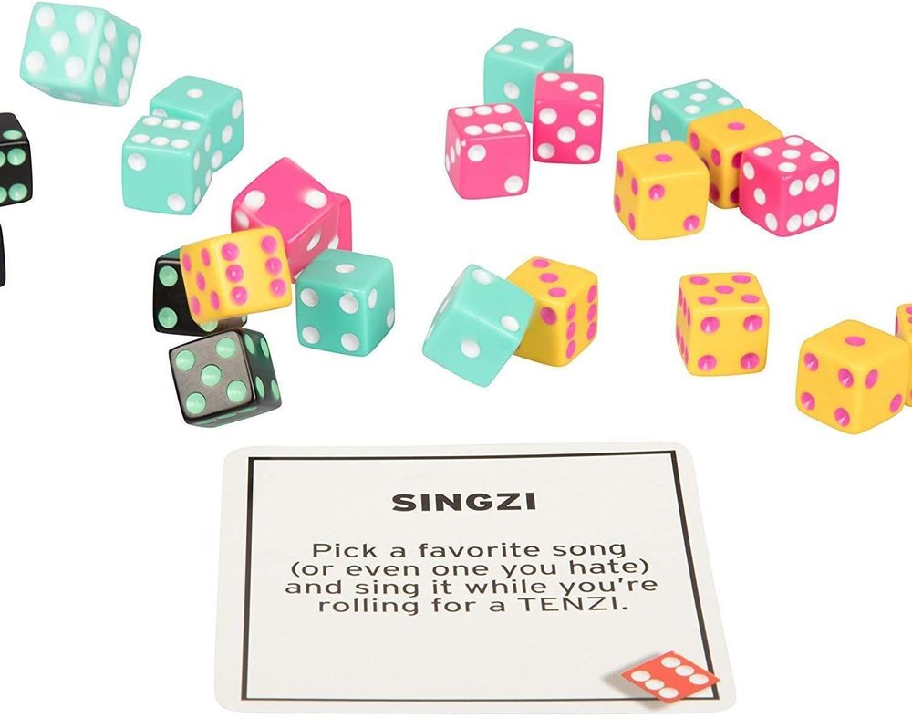 TENZI 77 Ways to Play The Add on Card Set for The Dice Party Game