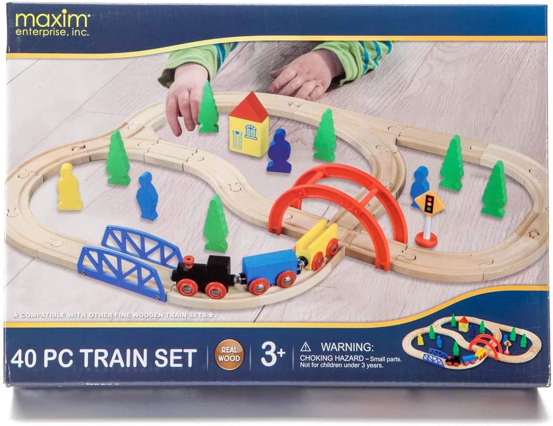 40 Piece Wooden Train Set Grandrabbit s Toys in Boulder Colorado
