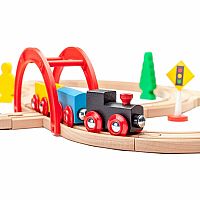 40 Piece Wooden Train Set