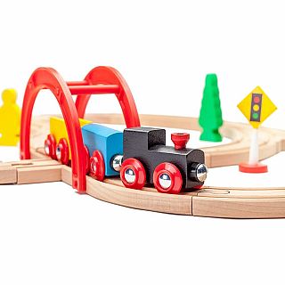 40 Piece Wooden Train Set