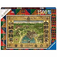 Hogwarts Map 1500 Piece Puzzle 