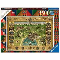 Hogwarts Map 1500 Piece Puzzle 
